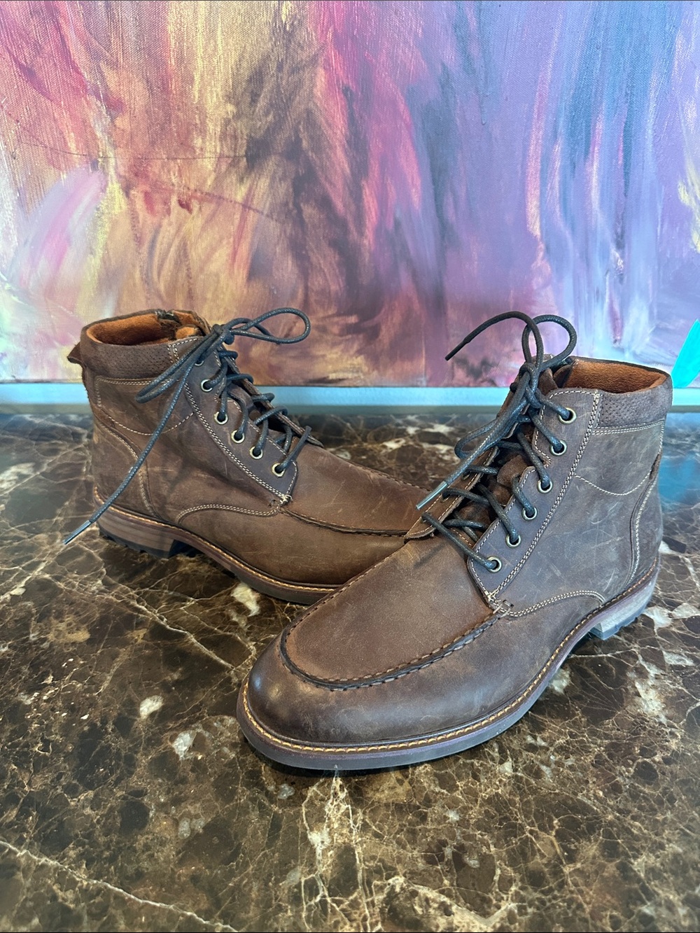 Florsheim Brown Moc Toe Lace-Up Men's Boots